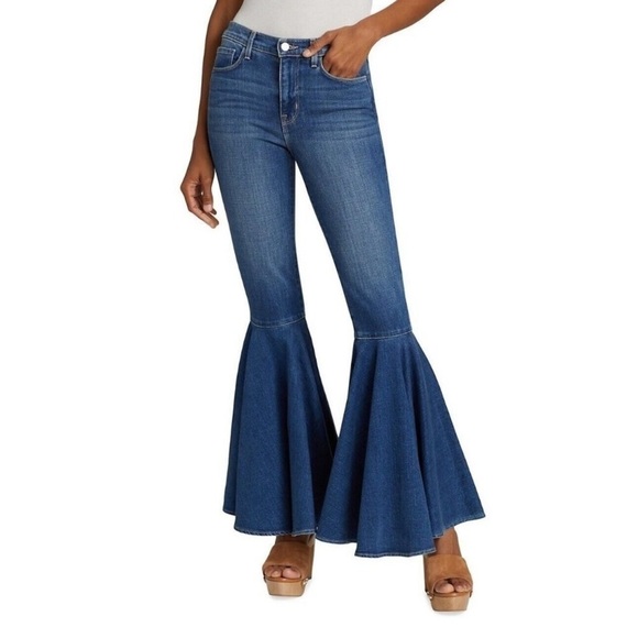 L'AGENCE Sevyn High-Rise Super Flared Black Jeans NWT - Picture 9 of 15